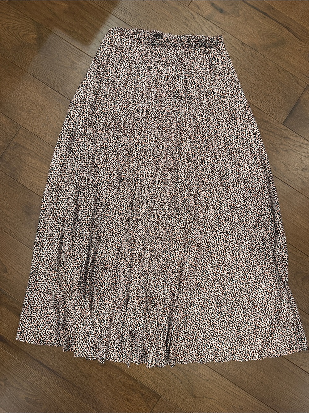 BB Dakota Animal Print Midi Skirt - Pink/Black Small - C65-013
